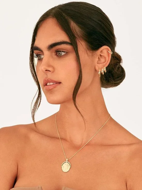 18K Gold Plated 925 Sterling Silver Posts Small Hoop Earrings for Women - Trendy - Picture 5 of 6